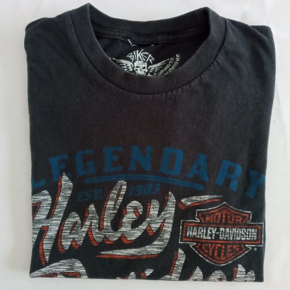 Harley-Davidson  Gasoline Alley Red Deer Alberta graphic Tee Size in description - Picture 5 of 5